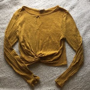 Yellow crop top